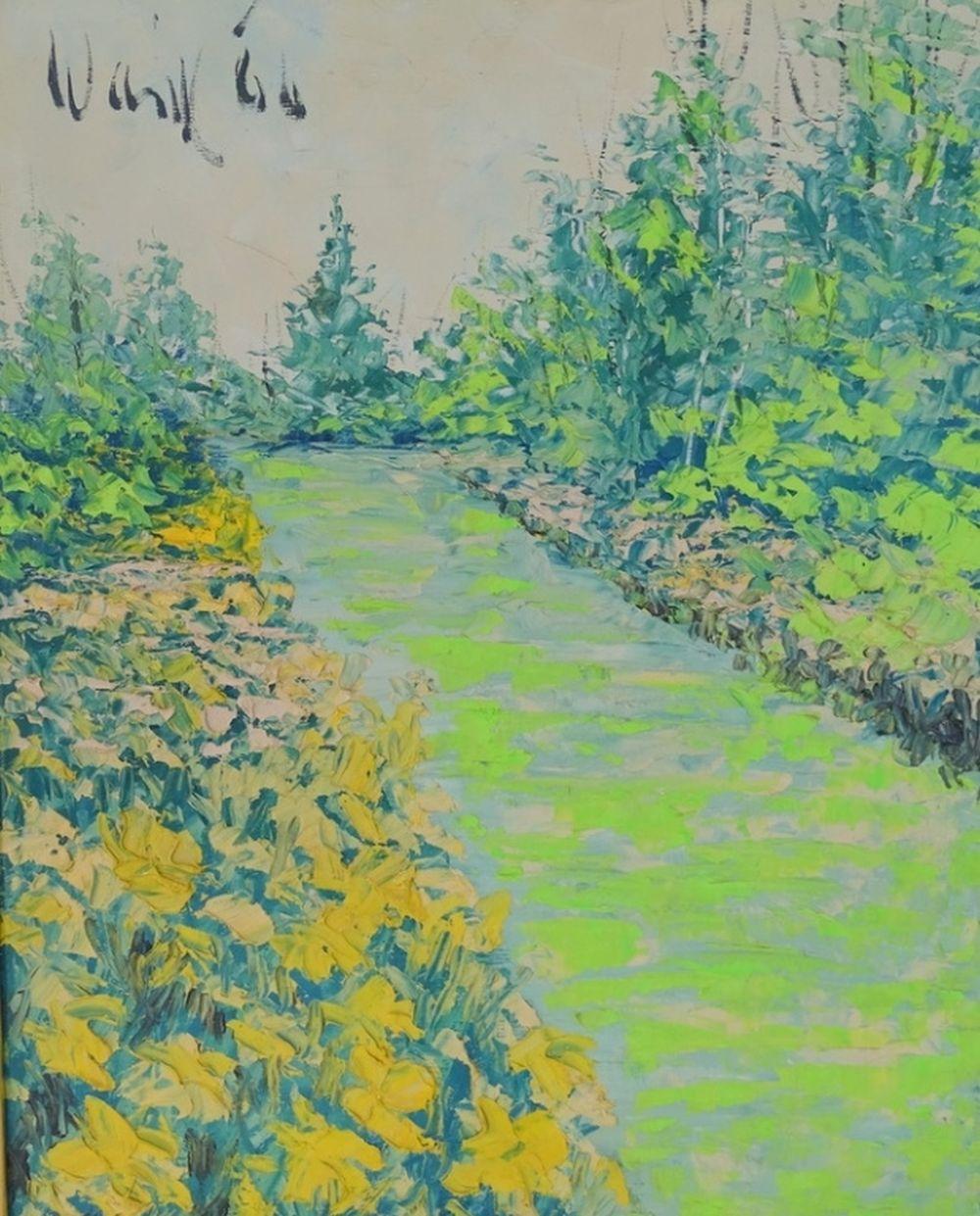 20th Century Signed Oil Painting on Canvas