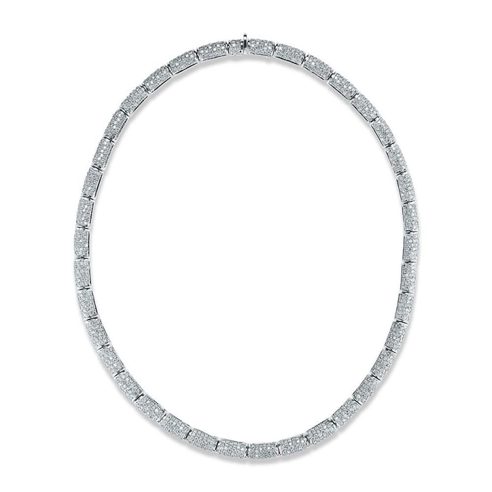 18K GOLD 16.0 CTTW PAVE DIAMOND NECKLACE