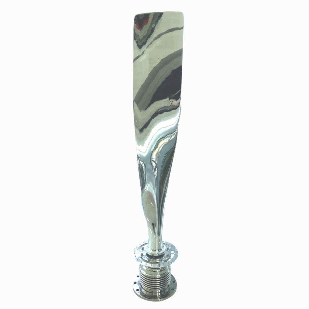 Large Polished Airplane Propeller On Base