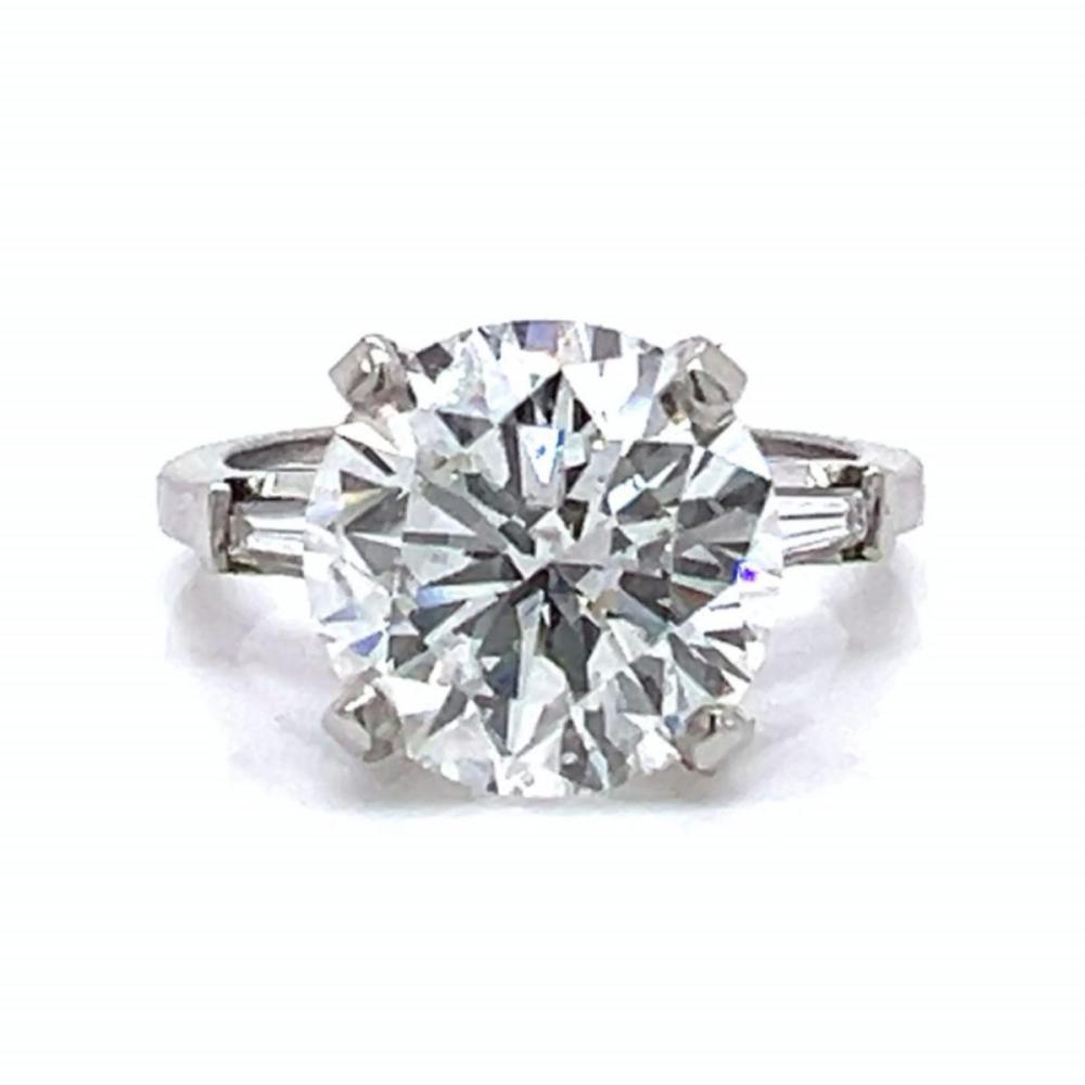 Platinum Art Deco GIA Certified 3.88 Ct. Diamond R
