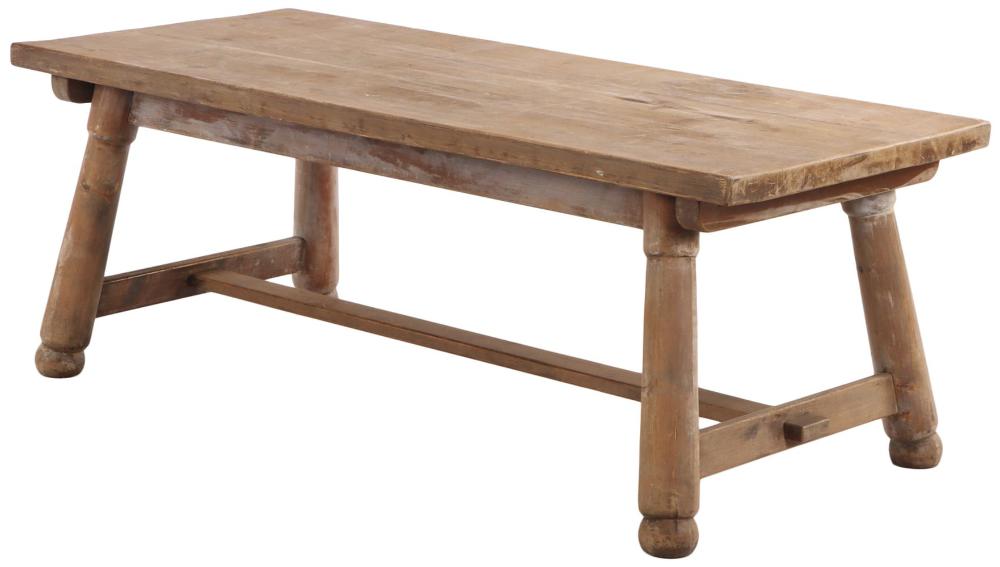 ROUND LEG SLAB TOP FRENCH TABLE C 1960.