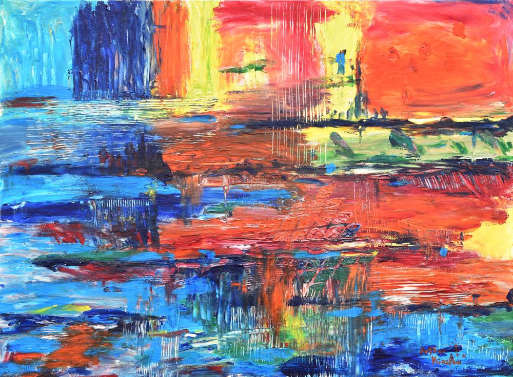 Arthur Kinslow Orginal Painting Samurai Journey 30 x 40