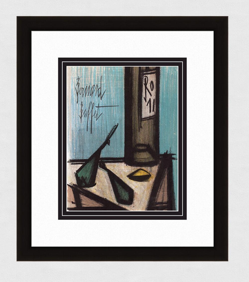Bernard Buffet 1967 lithograph Still Life with a Bottle signed