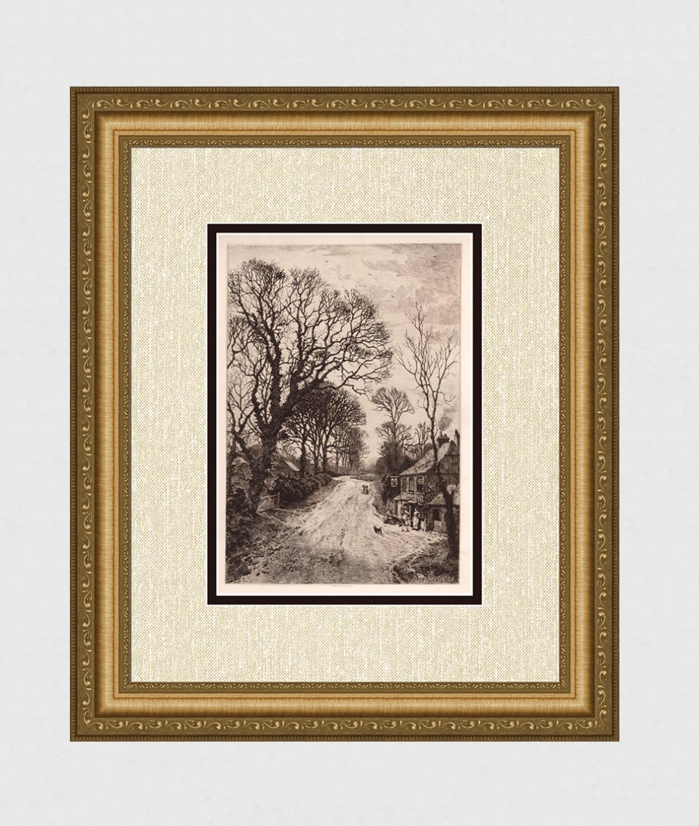 Frederick Albert Slocombe Spring Day 1889 etching