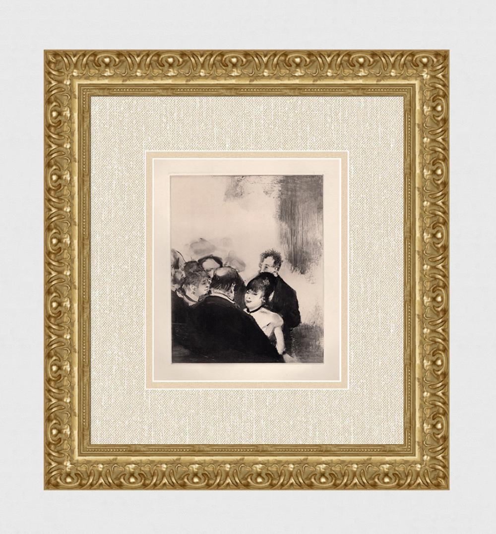 Edgar DEGAS 1938 Etching Young Cardinals Conversating LIMITED Framed