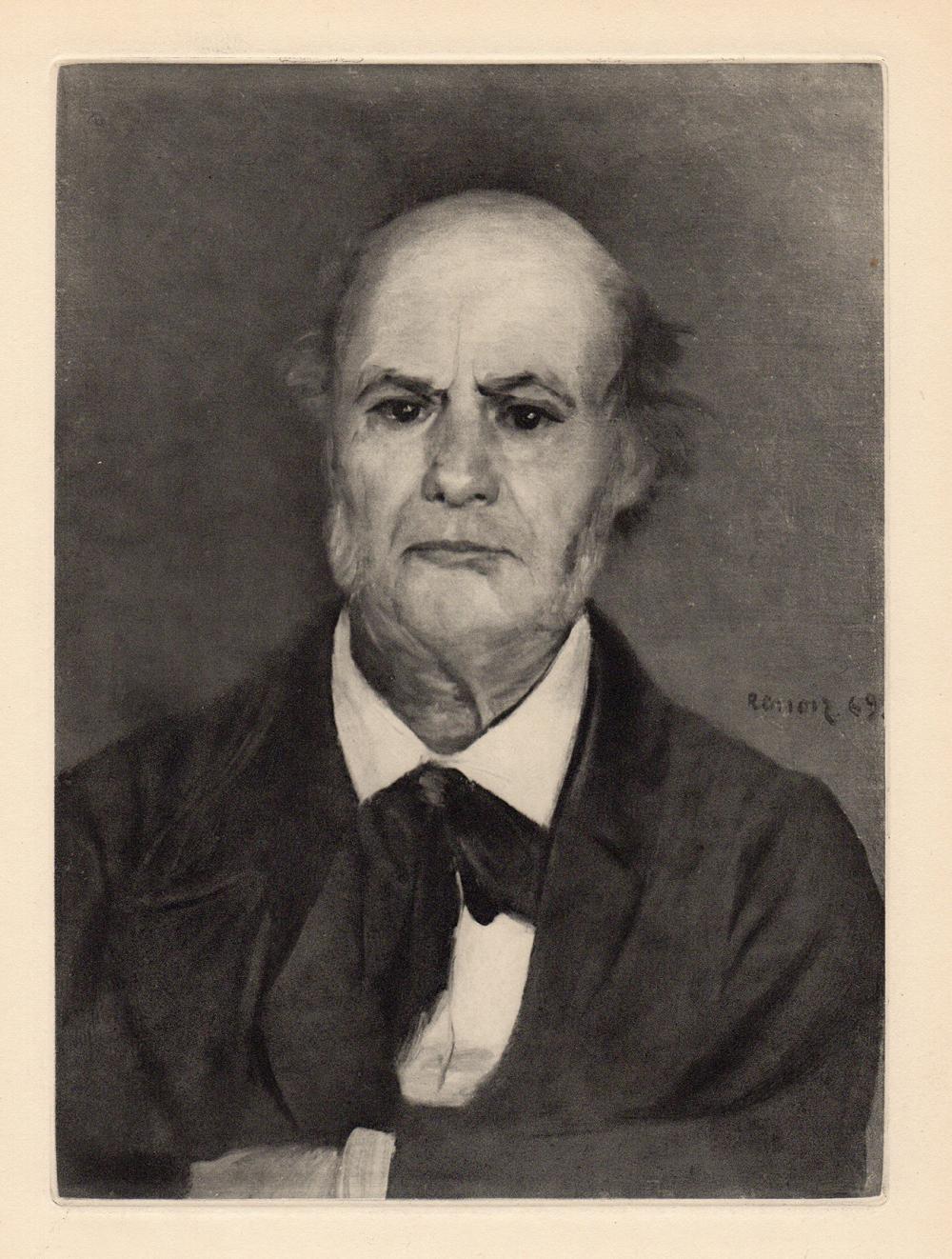 1919 RENOIR Engraving Leonard Renoir, The Artist’s Father SIGNED FRAMED