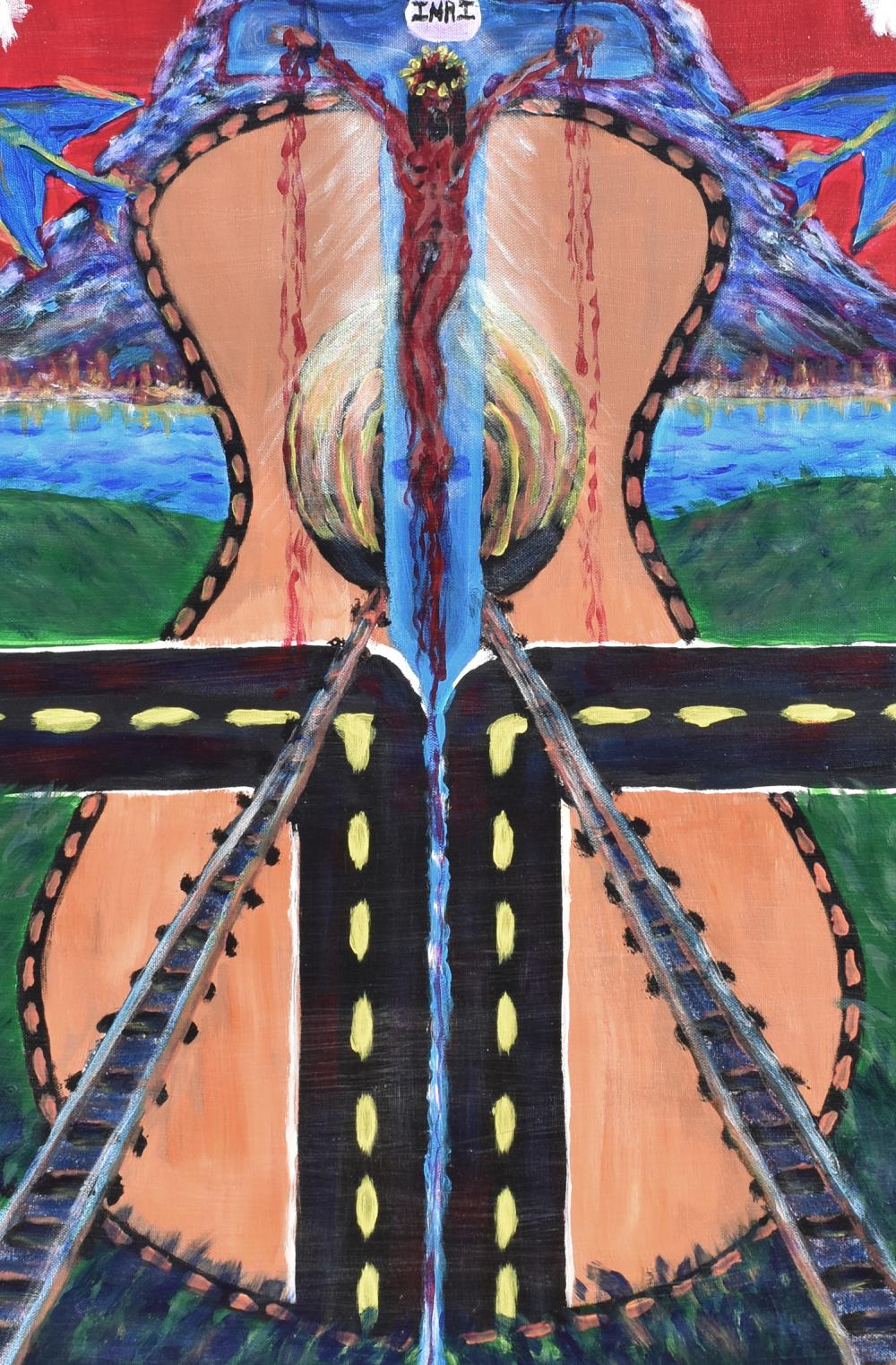Arthur Kinslow Orginal Painting God-N-Country 30 x 40