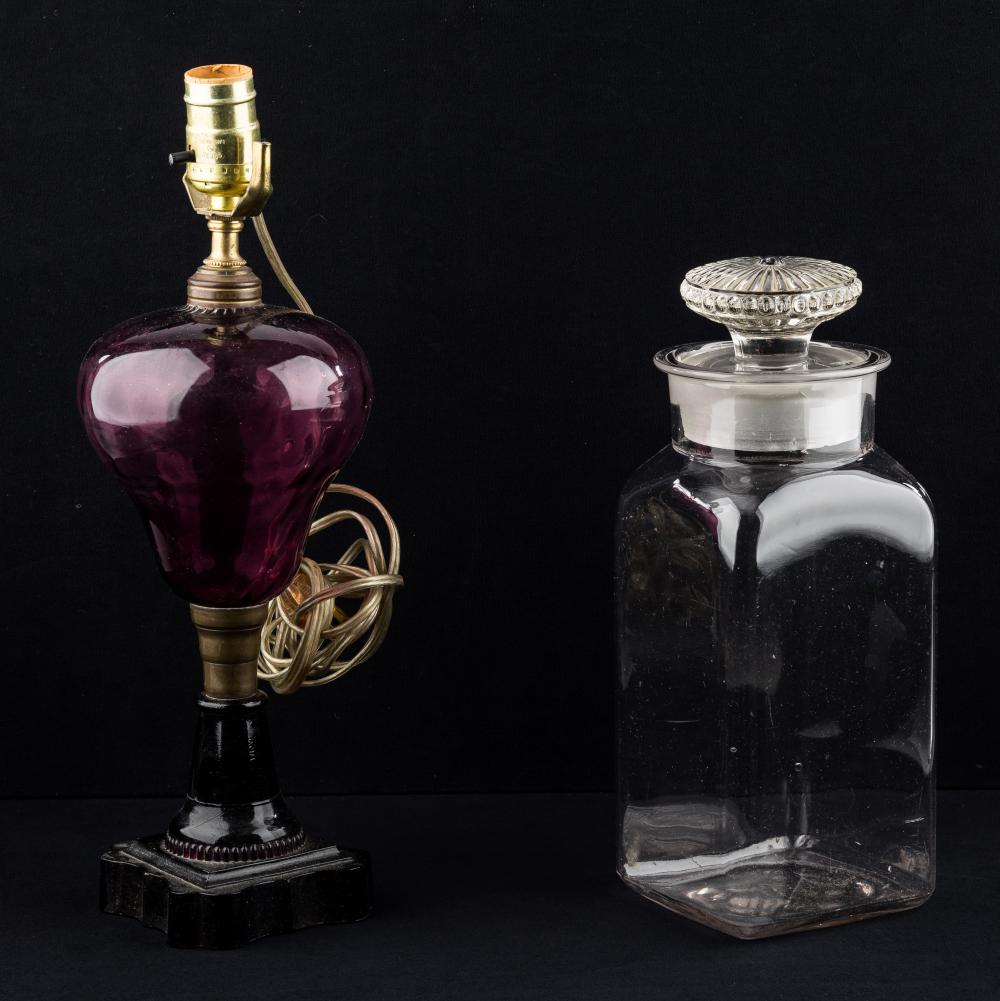 Sandwich Glass Lamp and a G... image