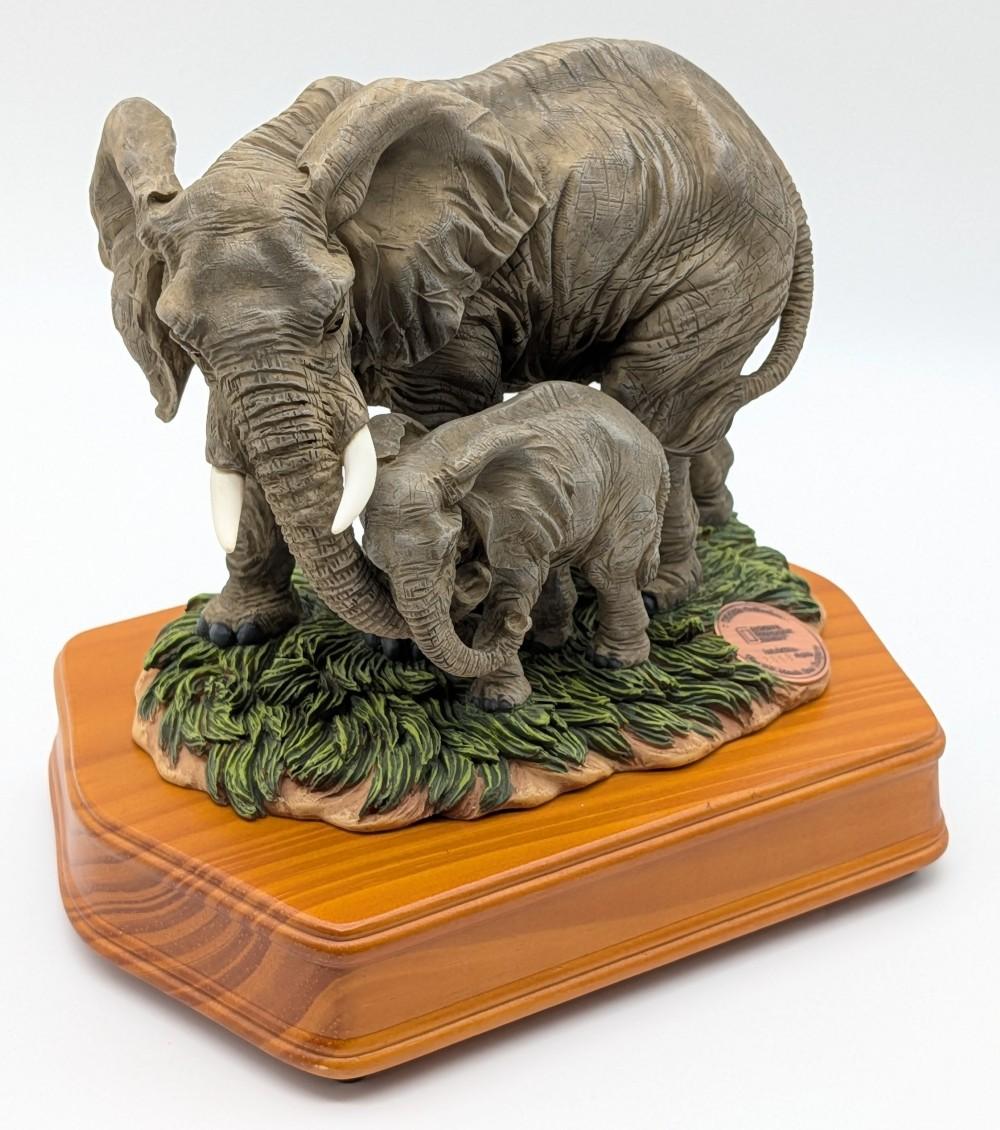 Limited National Geographic Elephant with Child Music Box