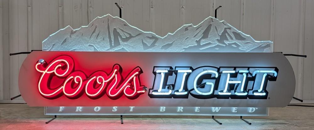 Large 5ft Coors Light Beer Neon Advertising Sign