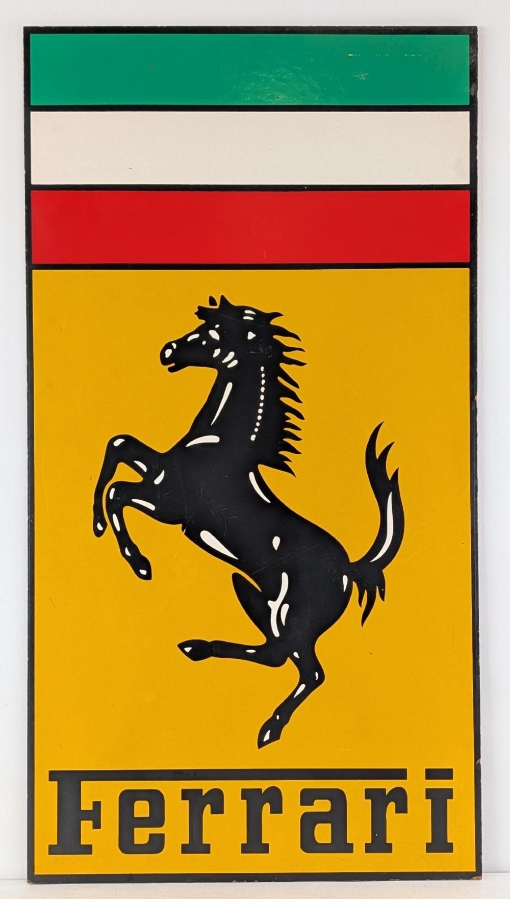 3ft Masonite Ferrari Dealership Sign