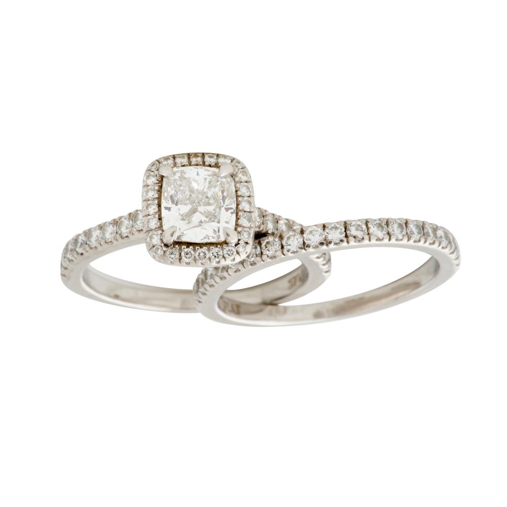 PLATINUM AND DIAMOND RING SUITE