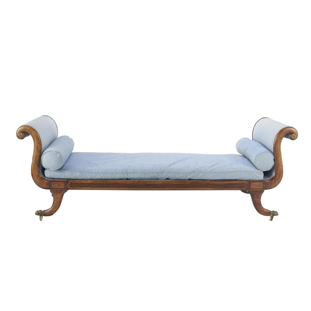A REGENCY MAHOGANY-FRAMED DAY BED Circa 1820
