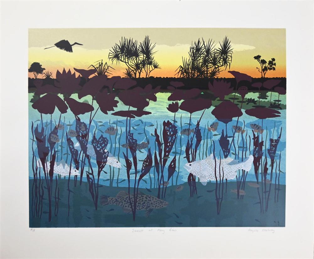 ANGELA NEWBERRY, SUNSET AT MARY RIVER 1995,