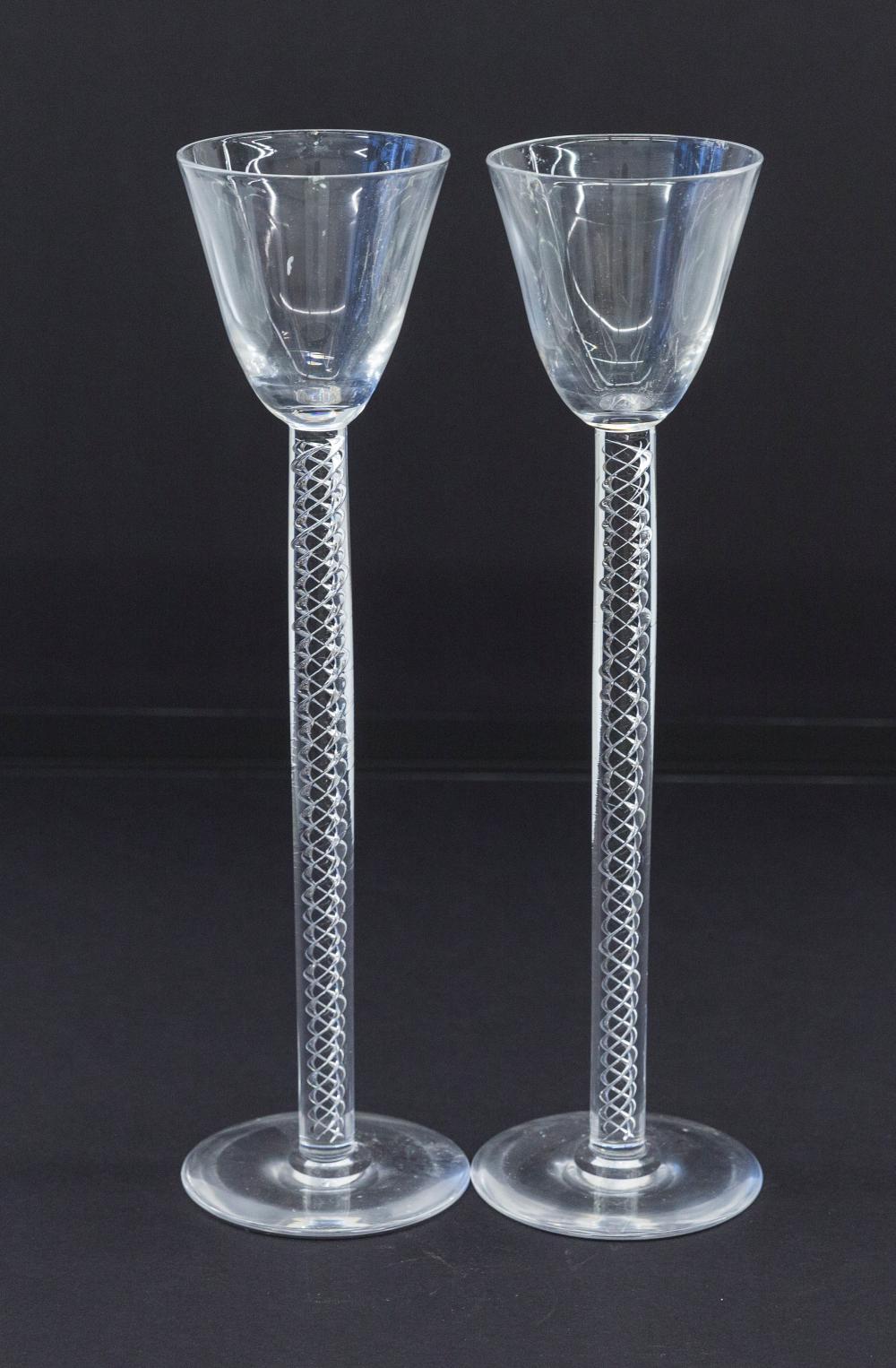 Steuben Art Glass Air Twist Chalice/ Goblet Candle