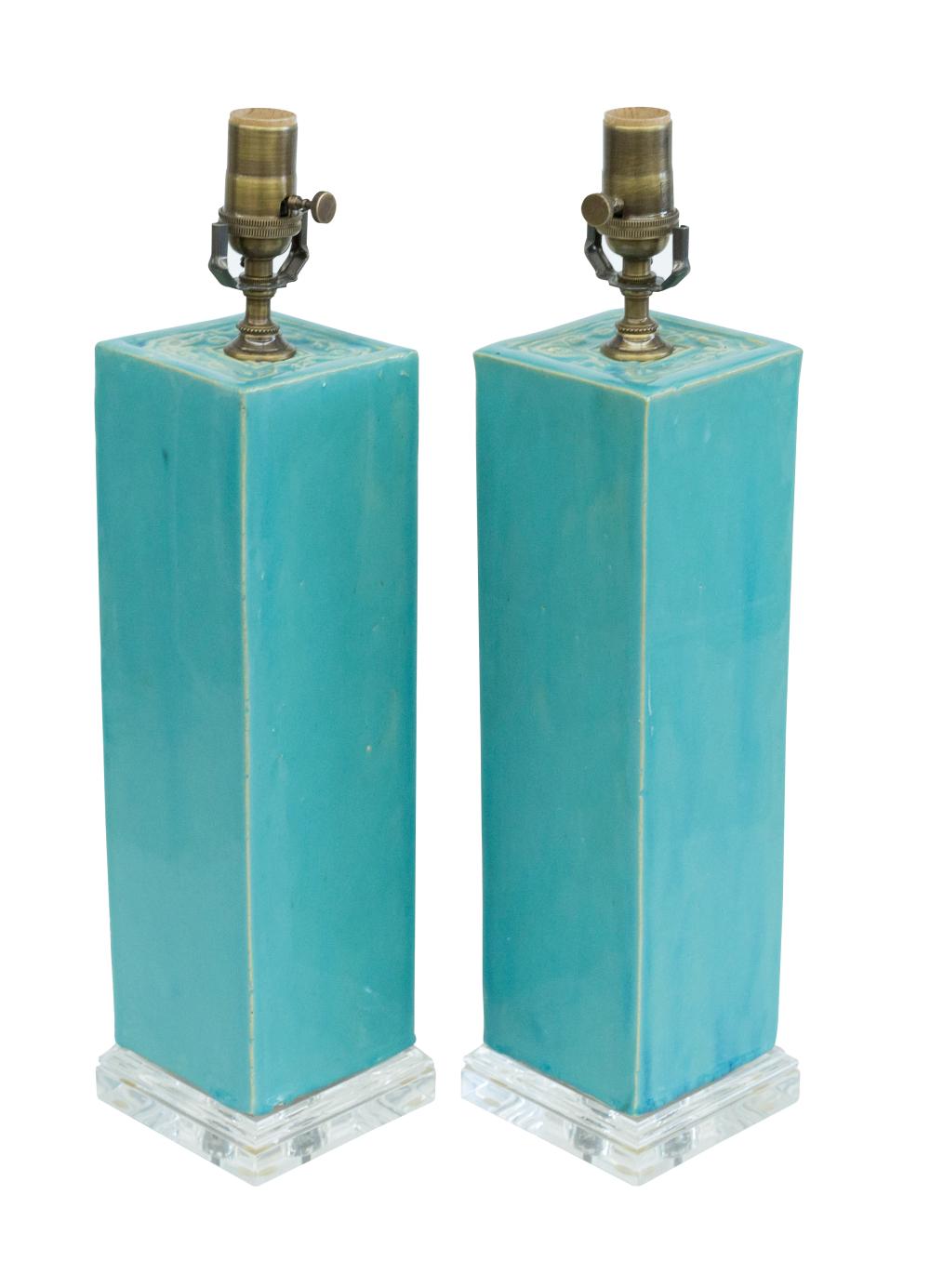 Chinese Glazed Stoneware Lamps