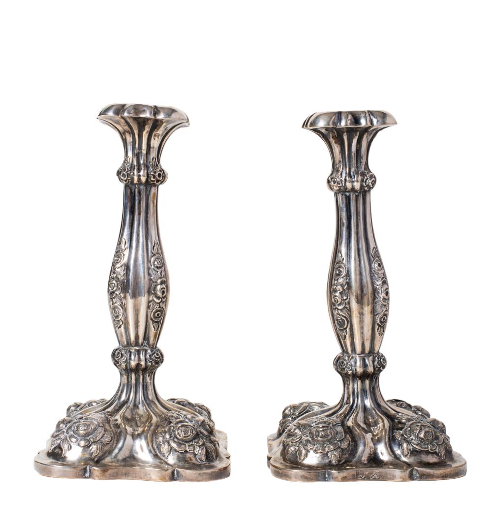 Continental Silver Candlesticks