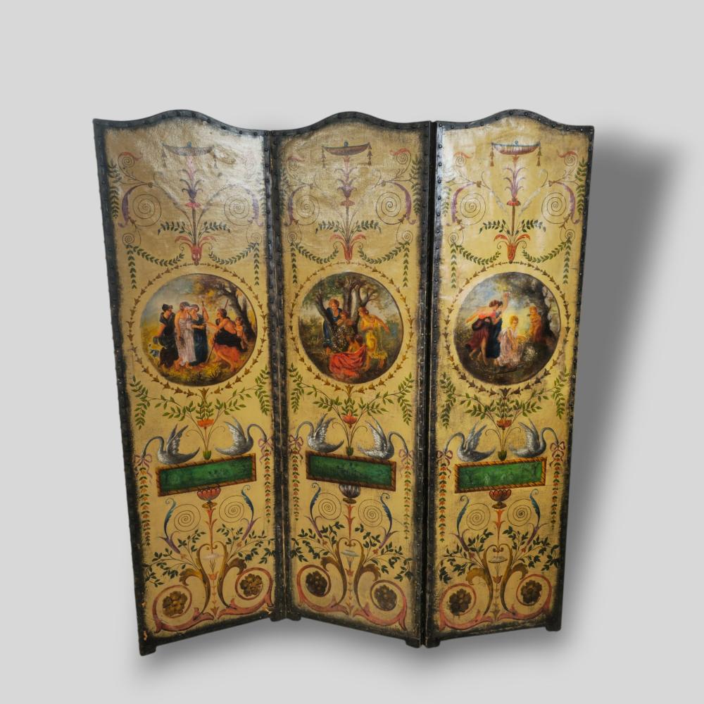 19th Century French Three Panel Screen