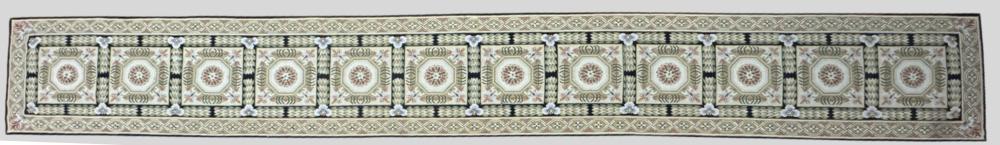 Needlepoint Runner All Over Garden Design