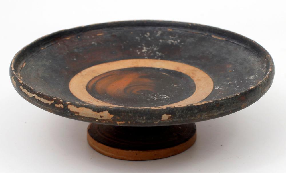 CAMPANIAN GREEK FISH PLATE PINAX POTTERY