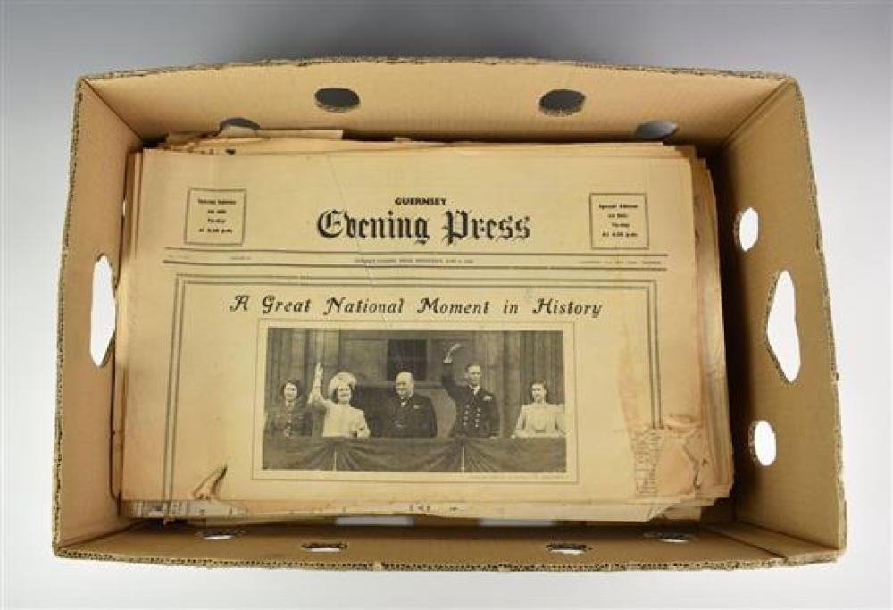 Guernsey Occupation interest - A large collection of newspapers to include The Star and The Guernsey Press spanning the German Occup...