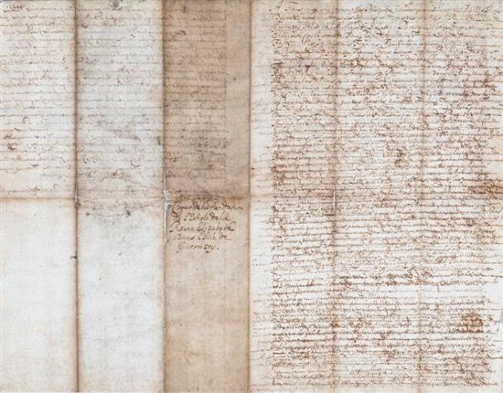 A 17th century document relating to the foundation of Elizabeth College, Guernsey a copy of the original 1563 document,