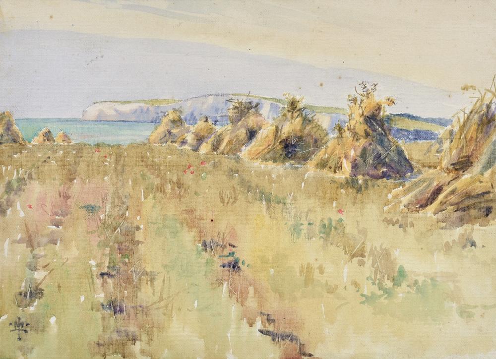 Canadian School (mid-20th century) Harvest landscape oil on canvas board,