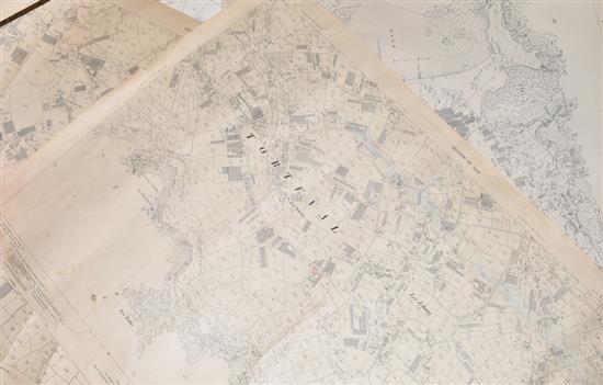 Of significant historical interest - twenty-six large-scale Ordnance Survey maps of Guernsey, 1938 Revision,