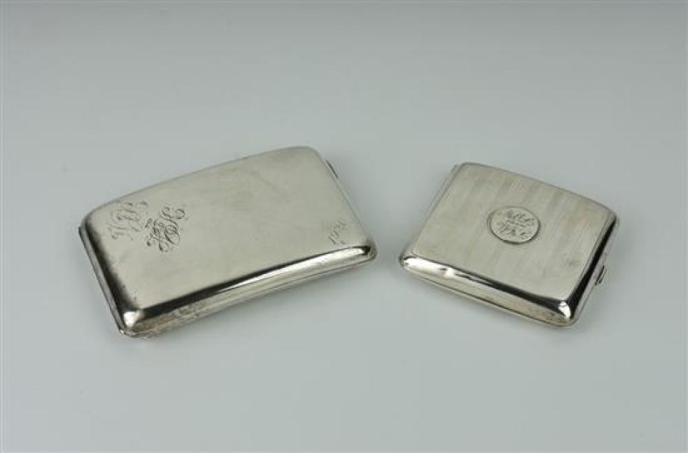 A George V silver cigarette case Stokes & Ireland Ltd, Chester, 1918, of curved rectangular form,