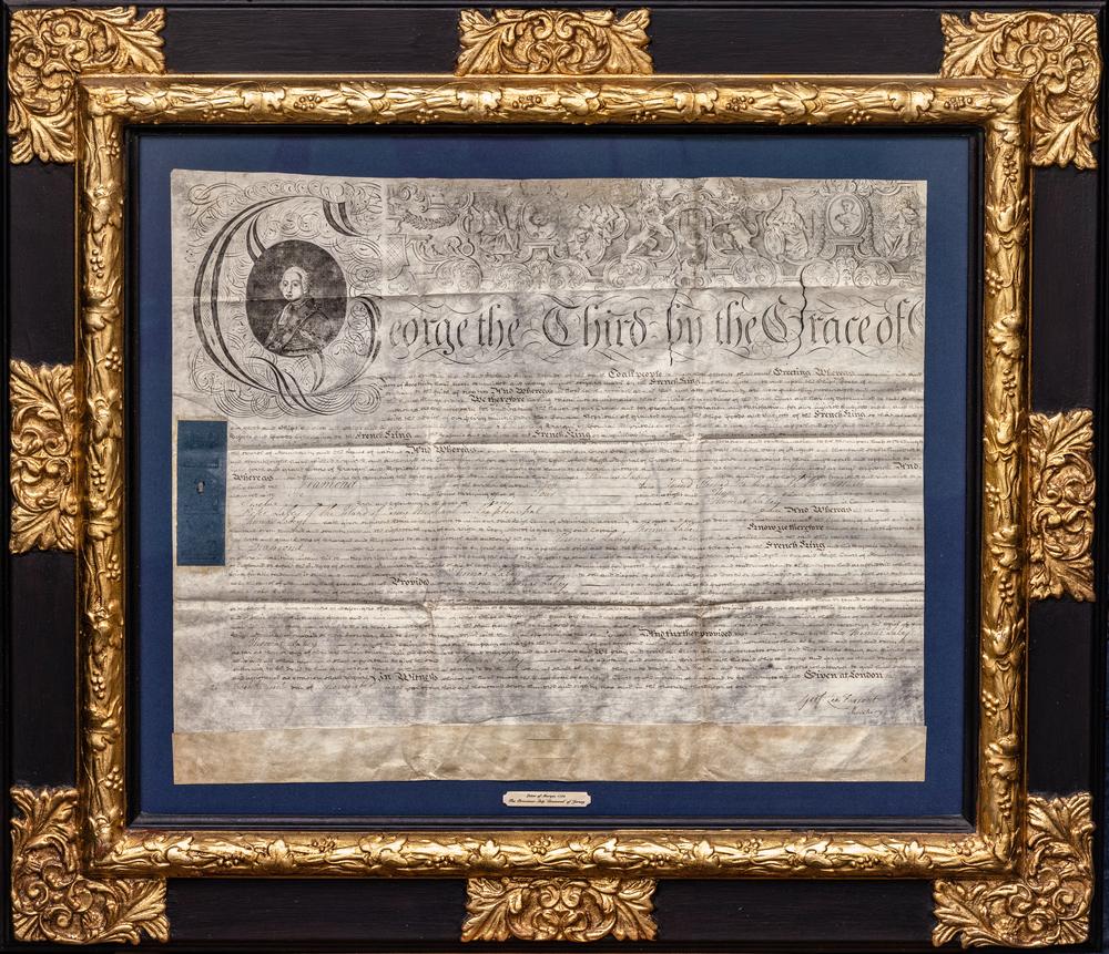 A rare George III Jersey Letter of Marque for the privateer ship The Diamond of Jersey 1782, Master and Commander Captain Thomas Labey,