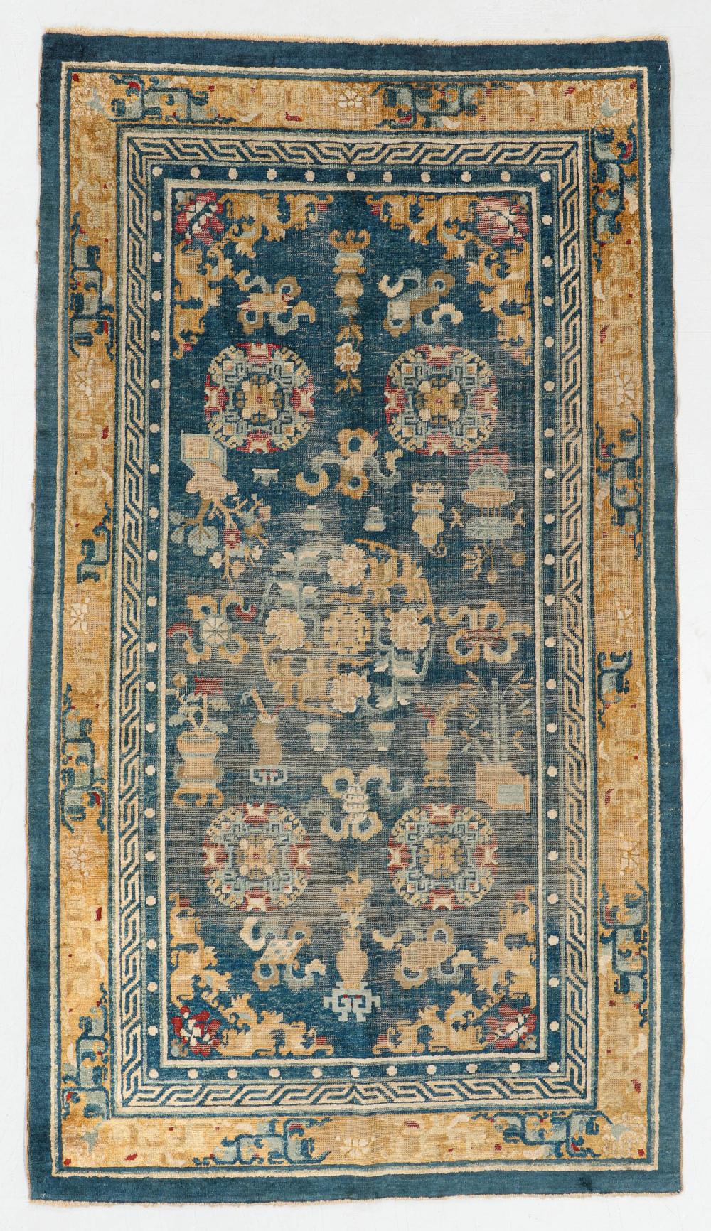 Chinese Silk Rug, 19th C., 3'11'' x 7'2''