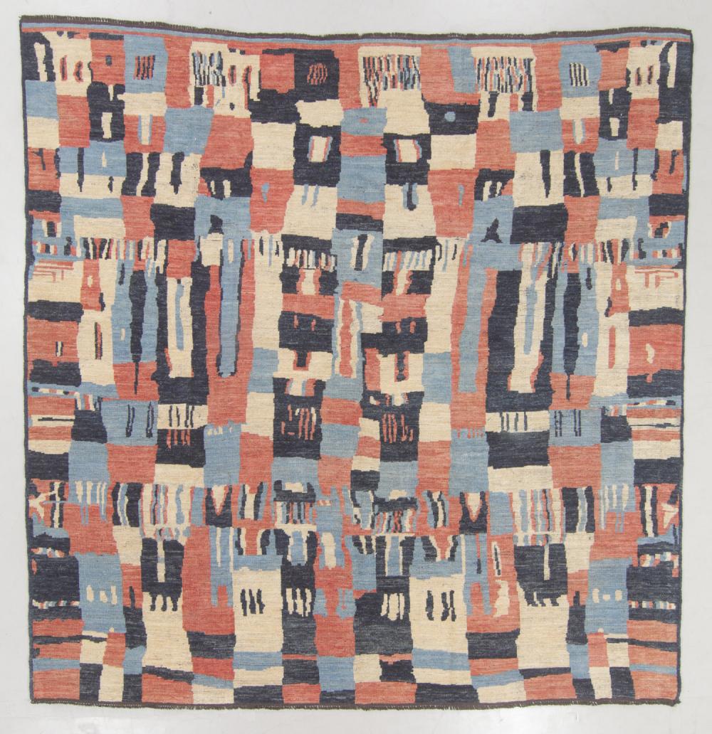 Modern Moroccan Style Rug, Afghanistan: 10'7'' x 10'10''