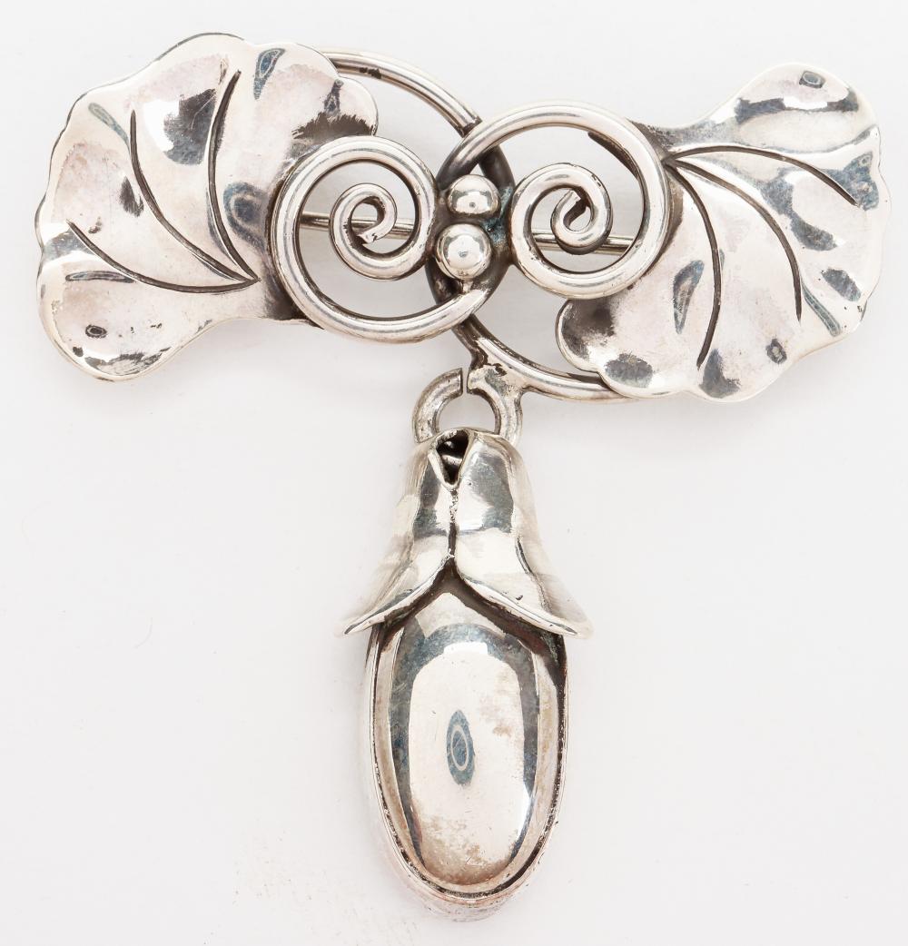 Georg Jensen USA Silver Pendant Brooch