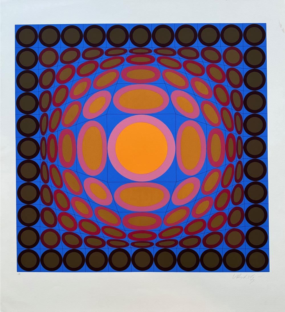 Victor Vasarely 1906-1997 (Hungarian, French) Tri-Vega, 1975 serigraph in colors