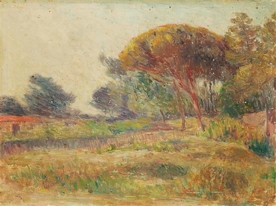 **Joseph Vital-Lacaze 1874-1946 (French) Landscape, 1903 oil on panel