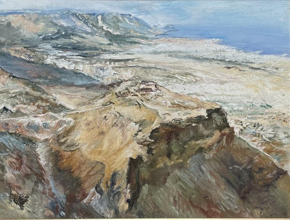 Ofra Friedland b.1959 (Israeli) Mate Yehuda oil on canvasboard
