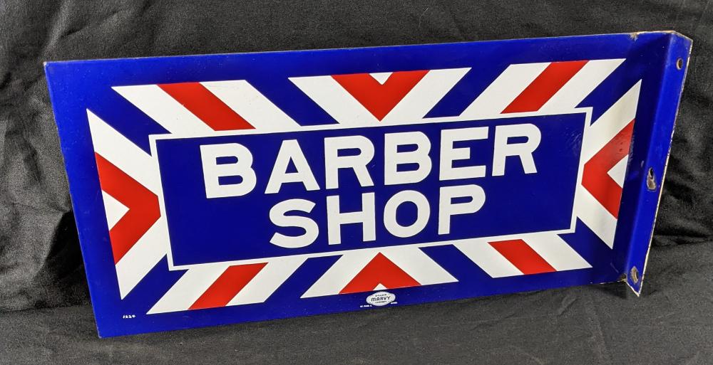 PORCELAIN FLANGE SIGN MARVY... image