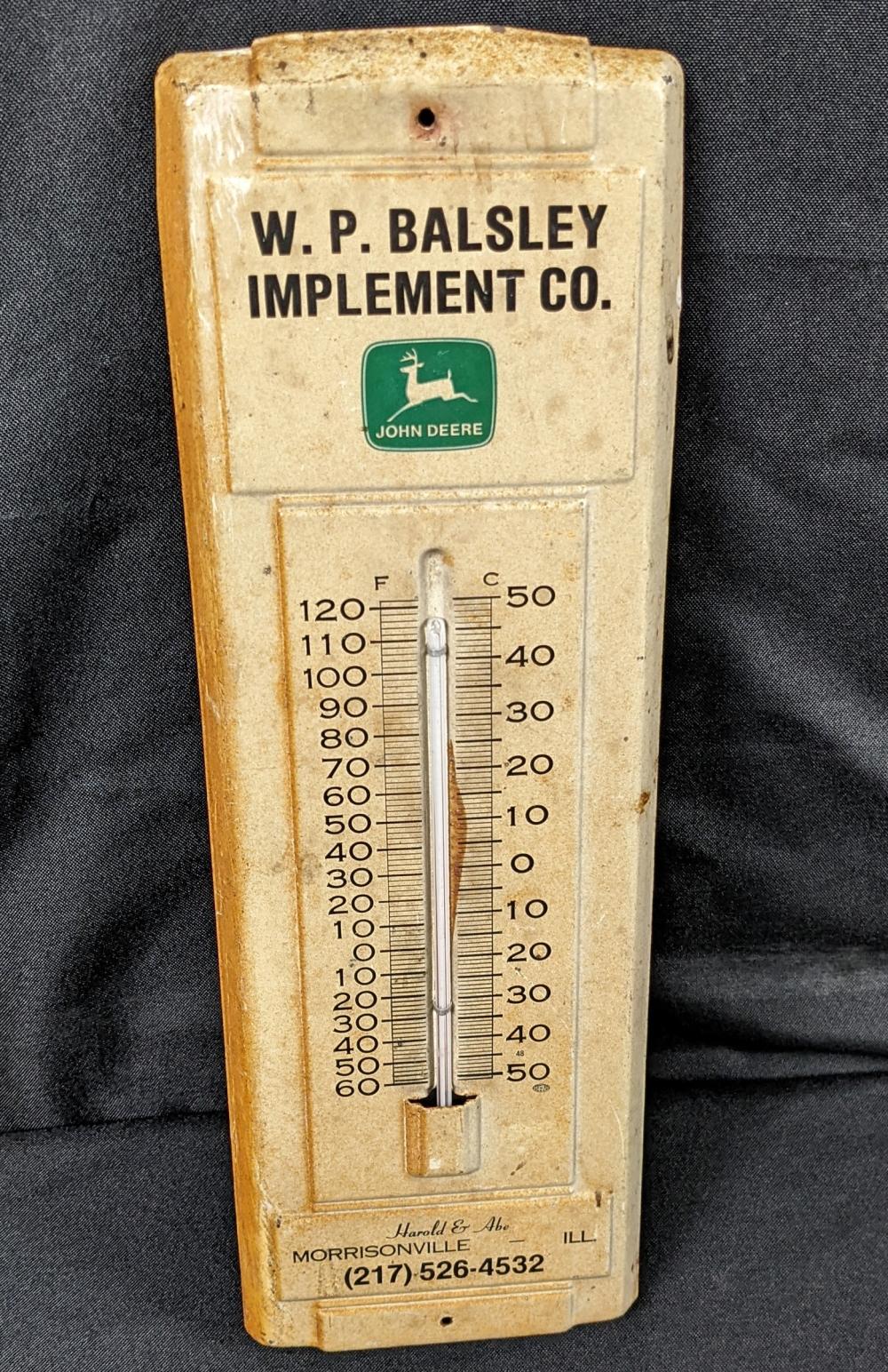 TIN THERMOMETER JOHN DEERE ... image