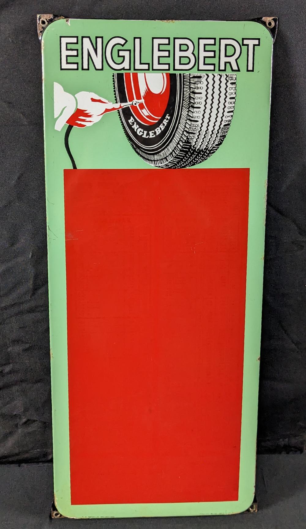 PORCELAIN SIGN ENGLEBERT TIRES image