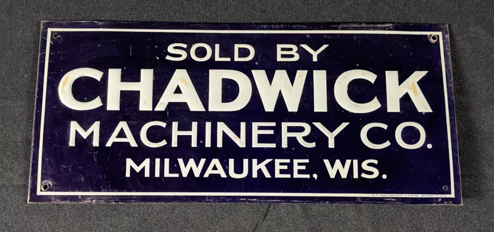 EMBOSSED TIN SIGN CHADWICK ... image