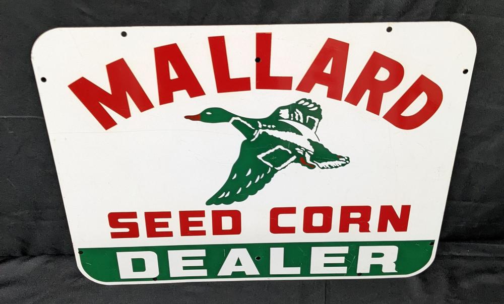 TIN FARM SIGN MALLARD SEED ... image