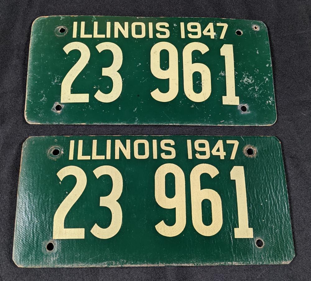 1947 ILLINOIS LICENSE PLATE... image