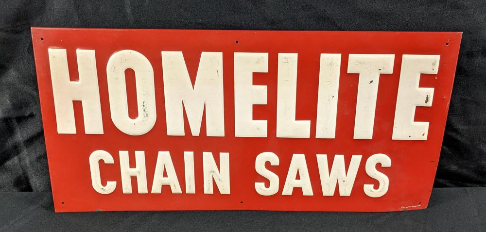 EMBOSSED TIN SIGN HOMELITE ... image