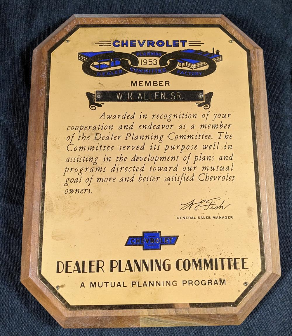 1953 CHEVROLET DEALER SALES... image