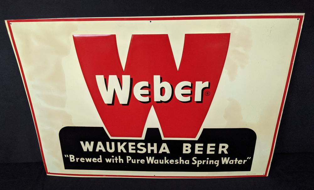 EMBOSSED TIN SIGN WEBER WAU... image