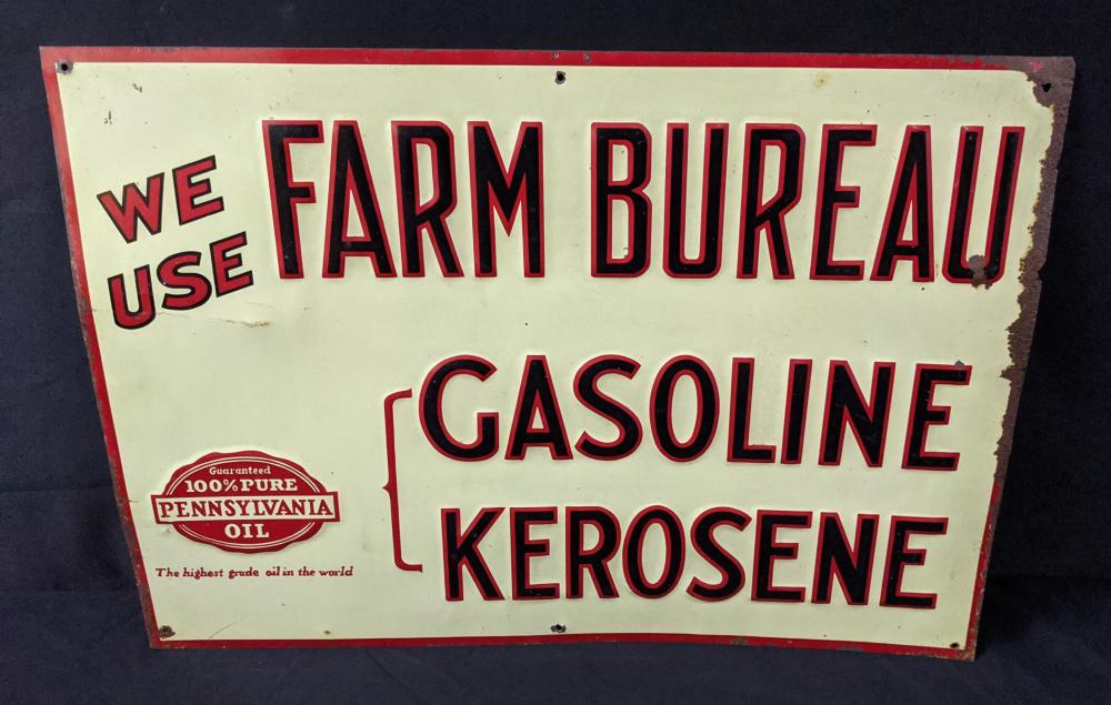 EMBOSSED TIN SIGN FARM BURE... image