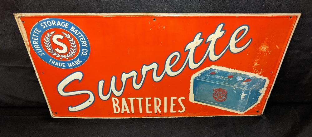 EMBOSSED TIN SIGN SURRETTE ... image