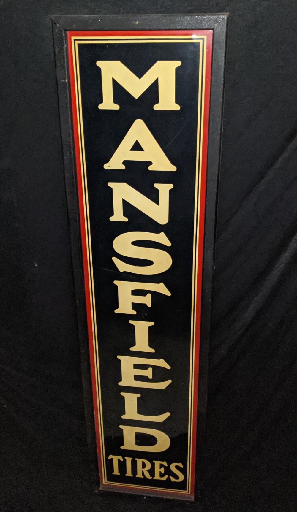 WOOD FRAME TIN SIGN MANSFIE... image