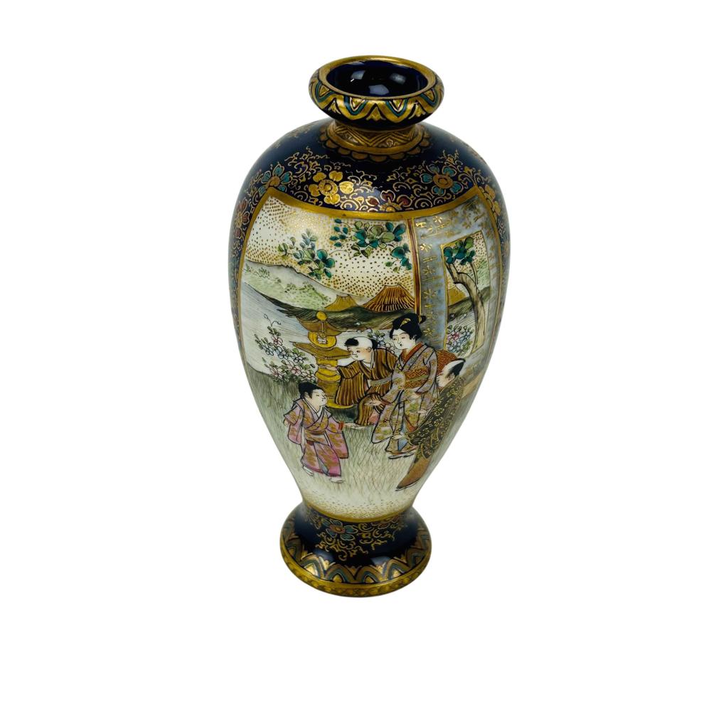 Japanese Meiji Period Satsuma 5" Figural Vase