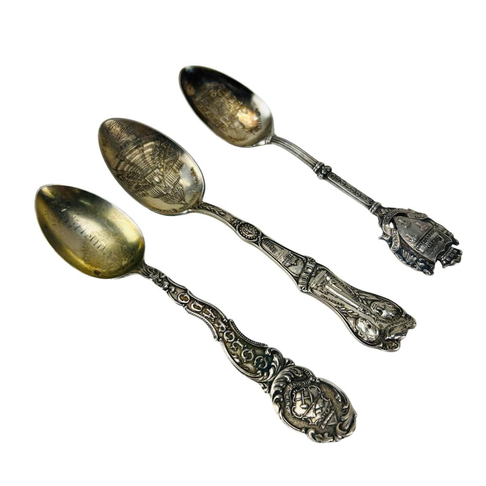 Whiting Roden Bros Watson Sterling Souvenir Spoons